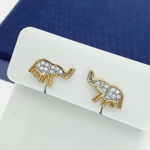 925 Sterling Silver CZ Stud Earrings for Women/Girl, US925P1225 - Picture 5 of 7